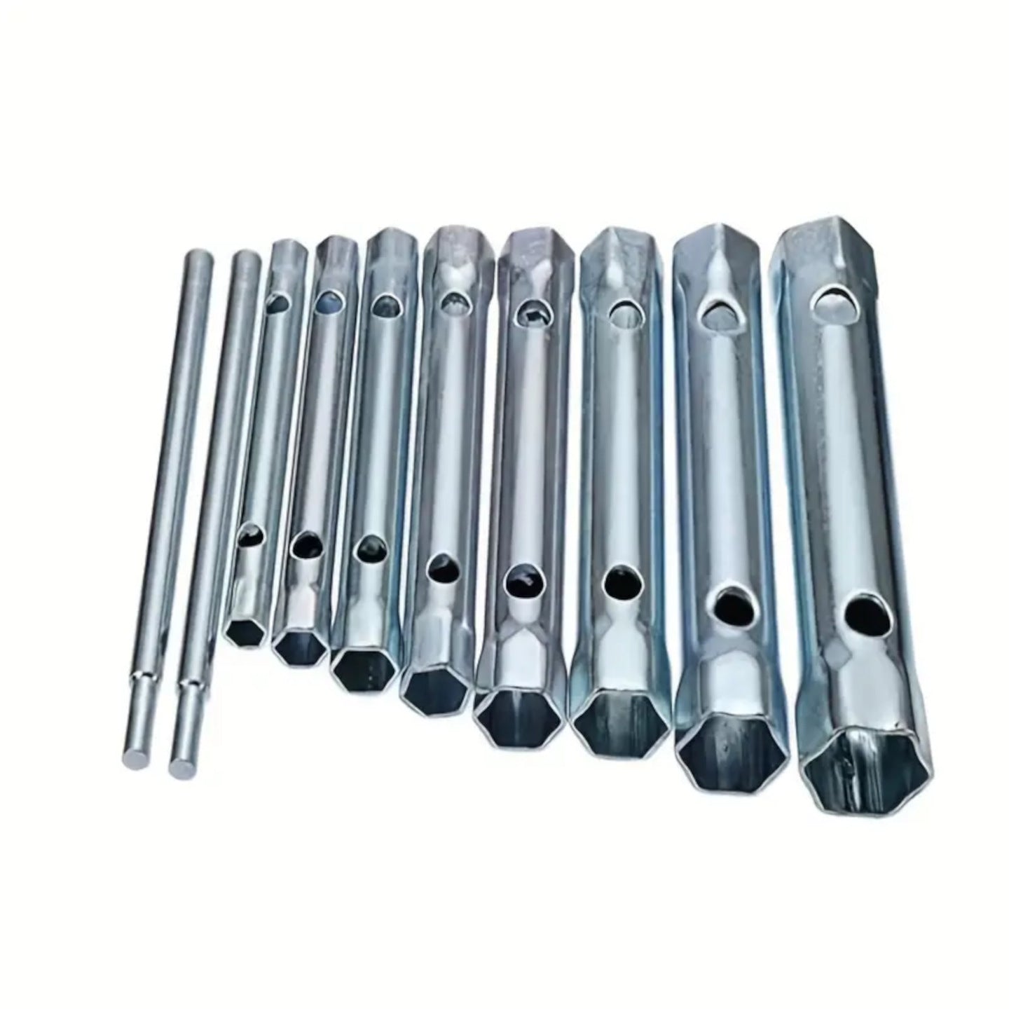 PIPE WRENCH SET DOUBLE SIDED PIPE WRENCHES 6-22mm 6-ANGLE 10el + CASE Packaging status original
