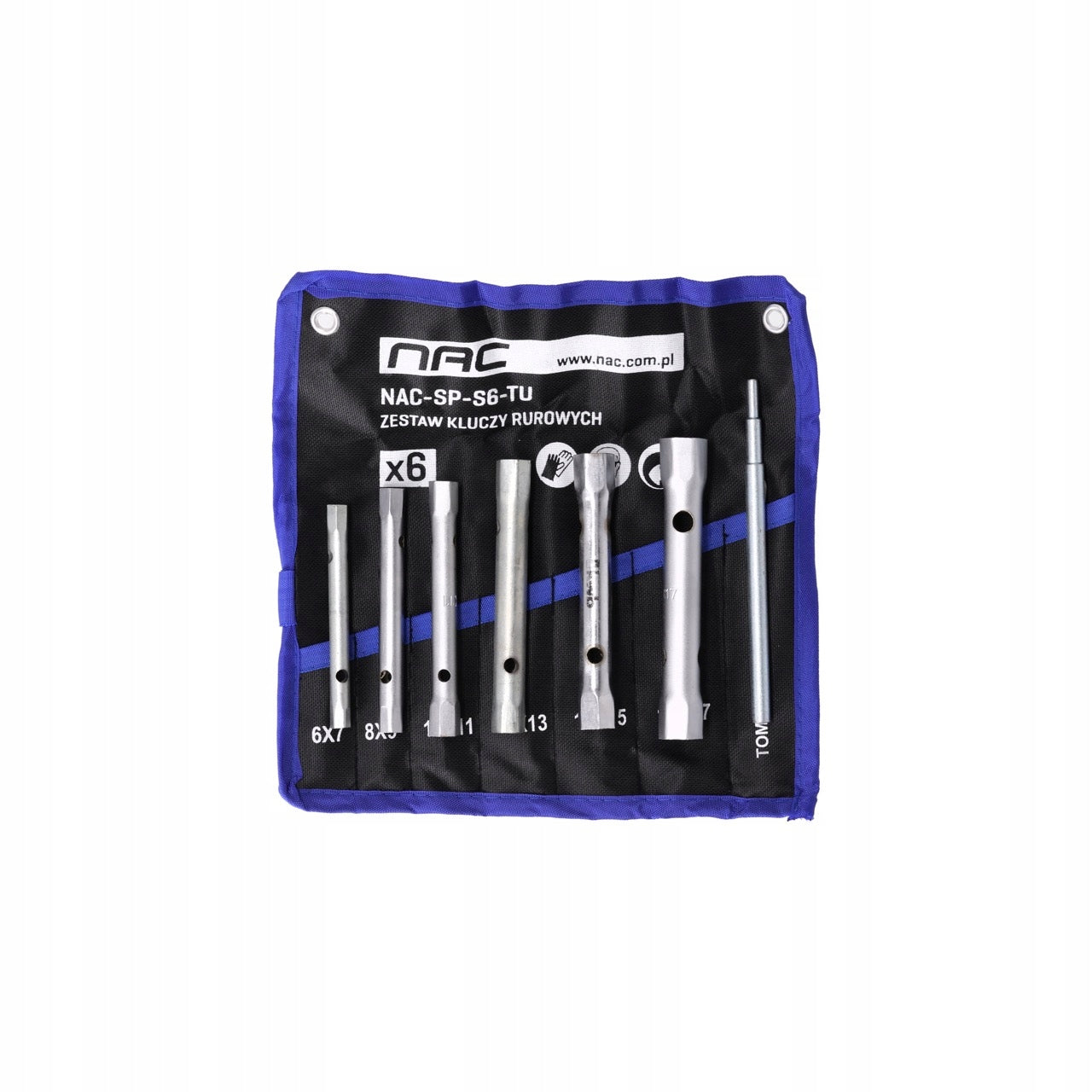PIPE WRENCHES NAC SET IN CASE 6 KEYS + TOMMY BAR 6-17MM NAC-SP-S6-TU Manufacturer code NAC-SP-S6-TU