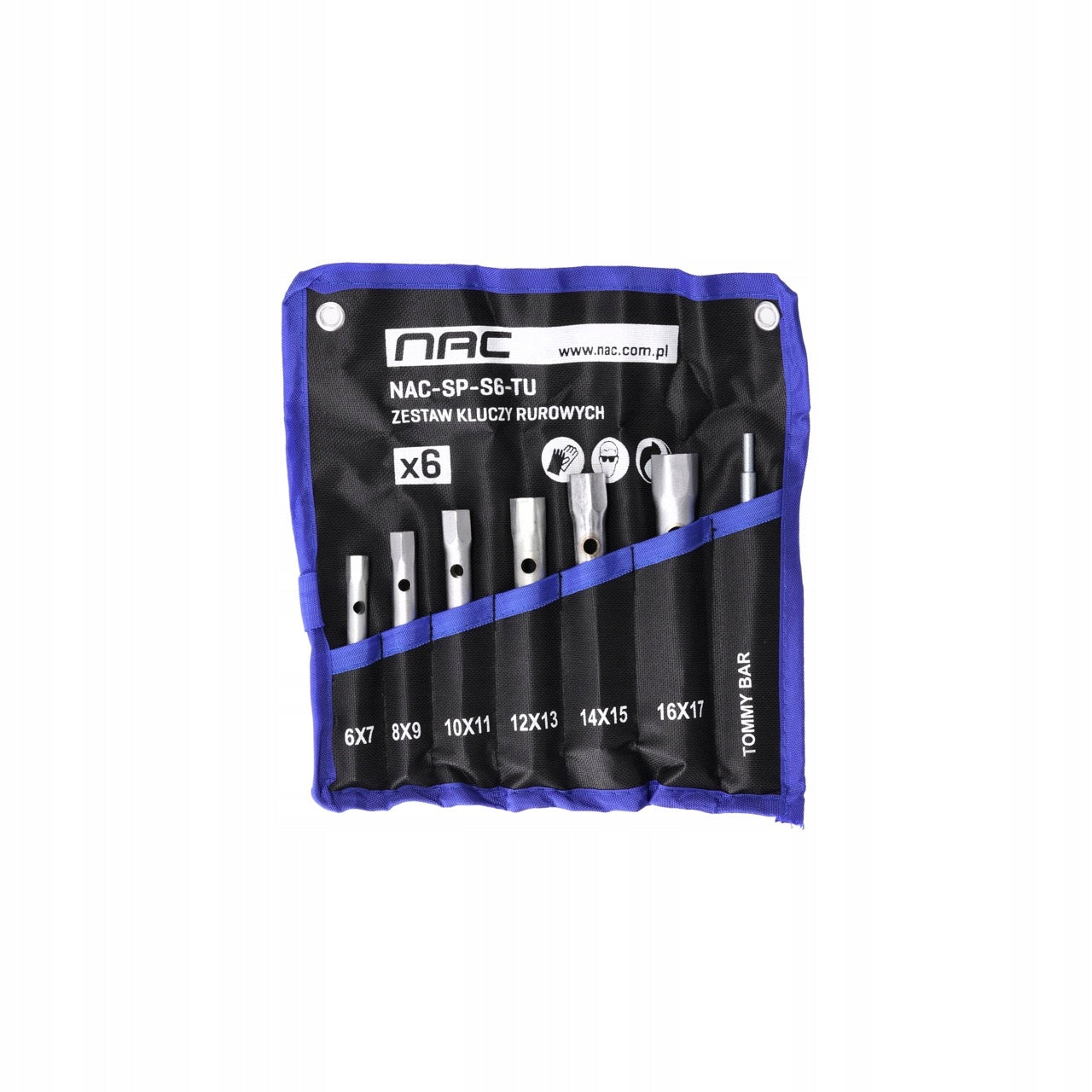 PIPE WRENCHES NAC SET IN CASE 6 KEYS + TOMMY BAR 6-17MM NAC-SP-S6-TU