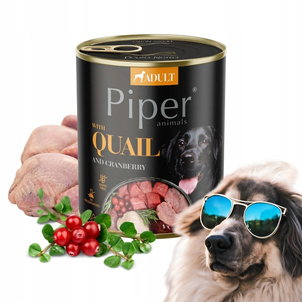 PIPER DOLINA NOTECI Wet dog food QUAIL 800g