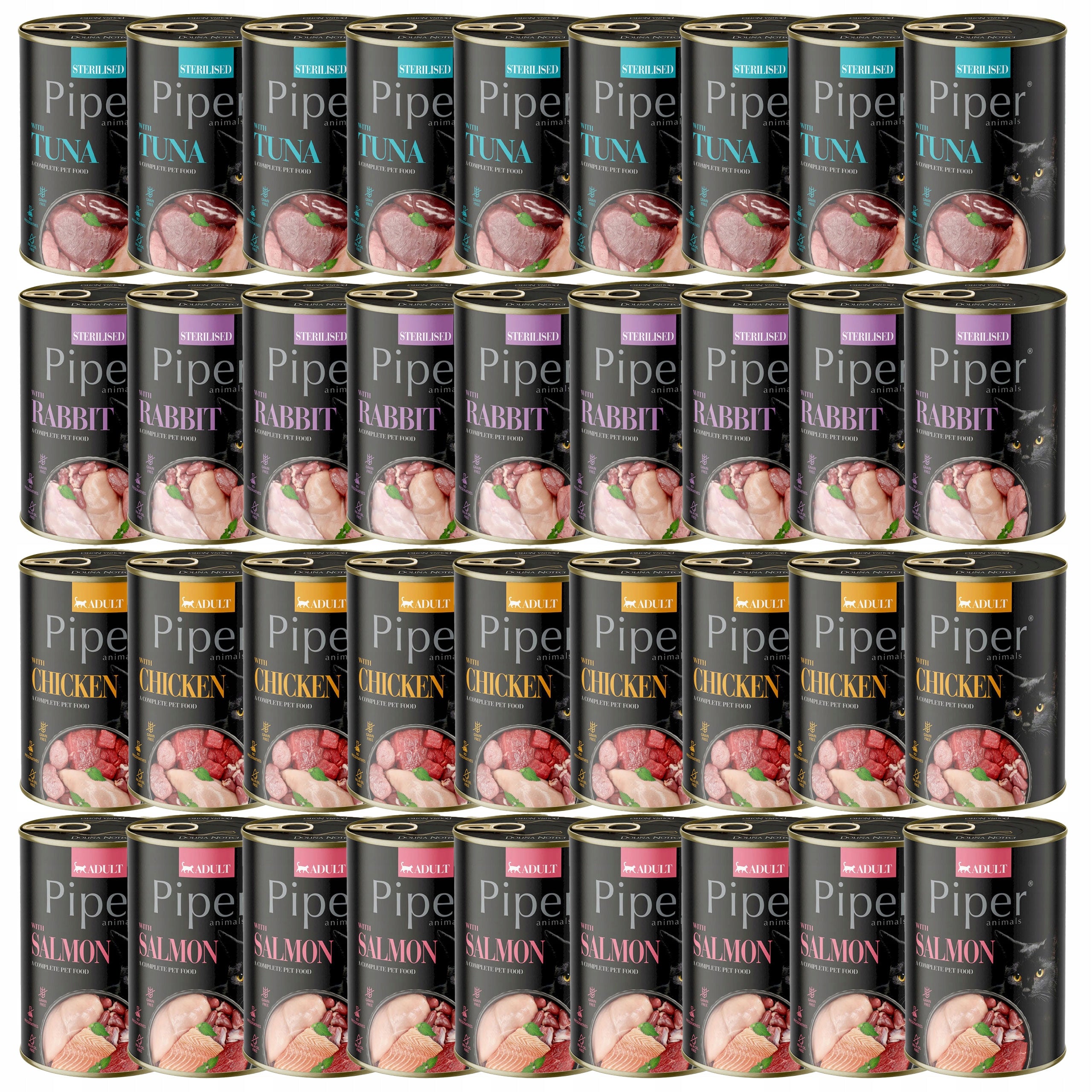 PIPER Wet cat food Dolina Noteci mix of flavors 36 x 400g grain-free