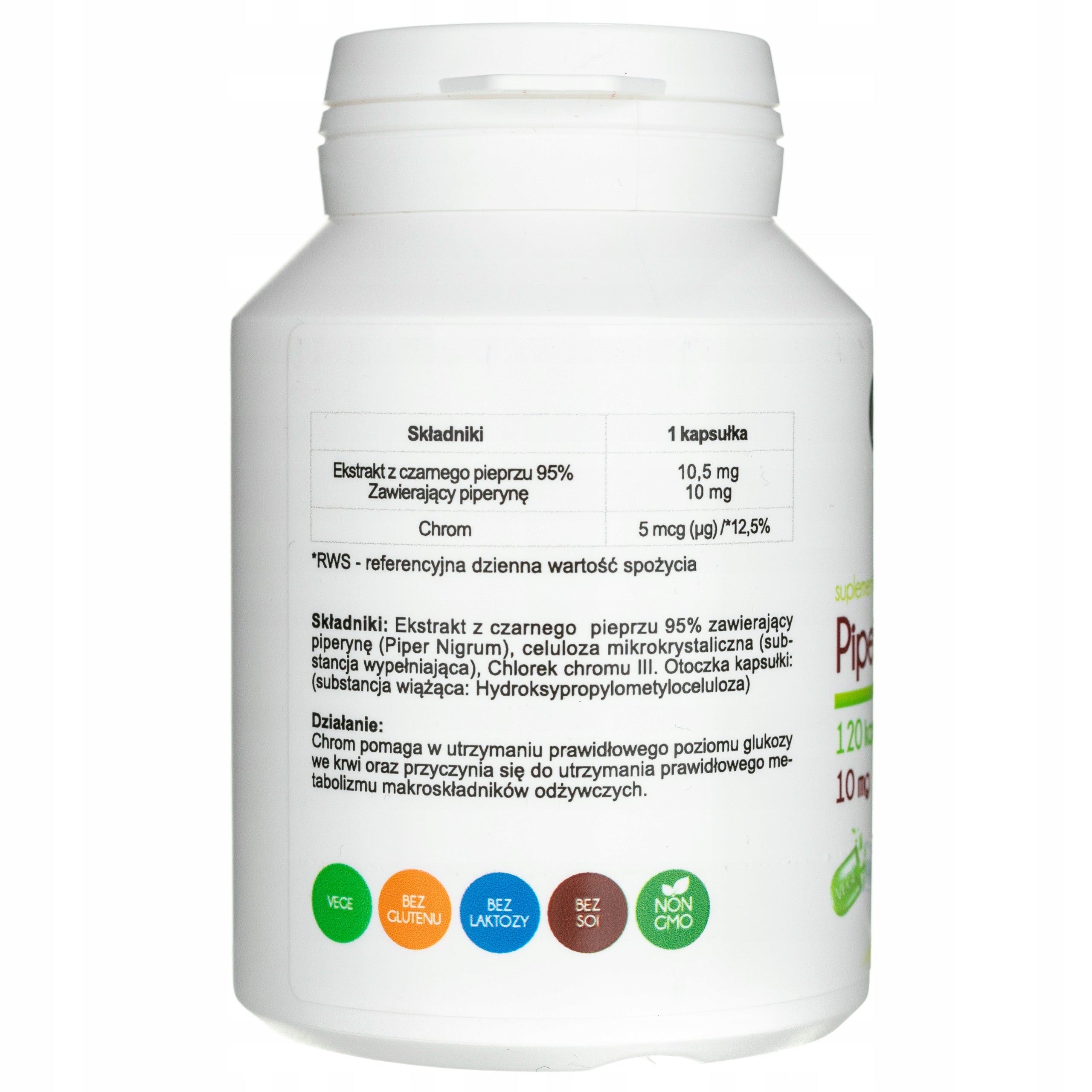 PIPERINE 95% EXTRACT ALINESS PIPERINE 120 KAP Packaging status original