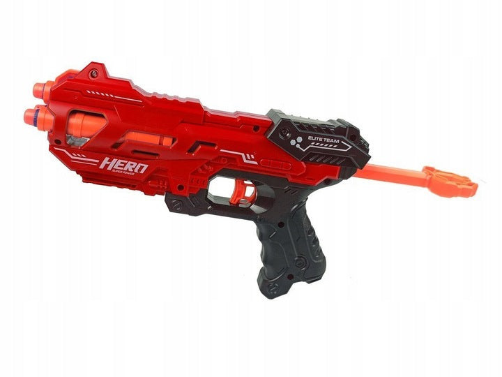 Žaidimų šautuvas su putų kulkomis ir priedais, JLX7219, raudonas