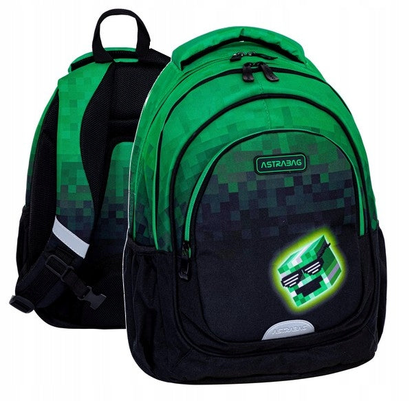 PIXEL HERO SCHOOL BACKPACK SATCHEL for boy class 1-3 fan game 4213