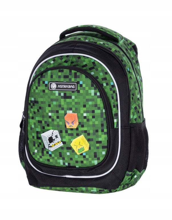 PIXELE SCHOOL BACKPACK SATCHEL for boy, fan of the game class 1-3 5102 Packaging status original