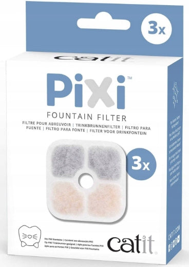 PIXI Catit Water Filter FOUNTAINS Cat Drinkers Filters 3 Pack