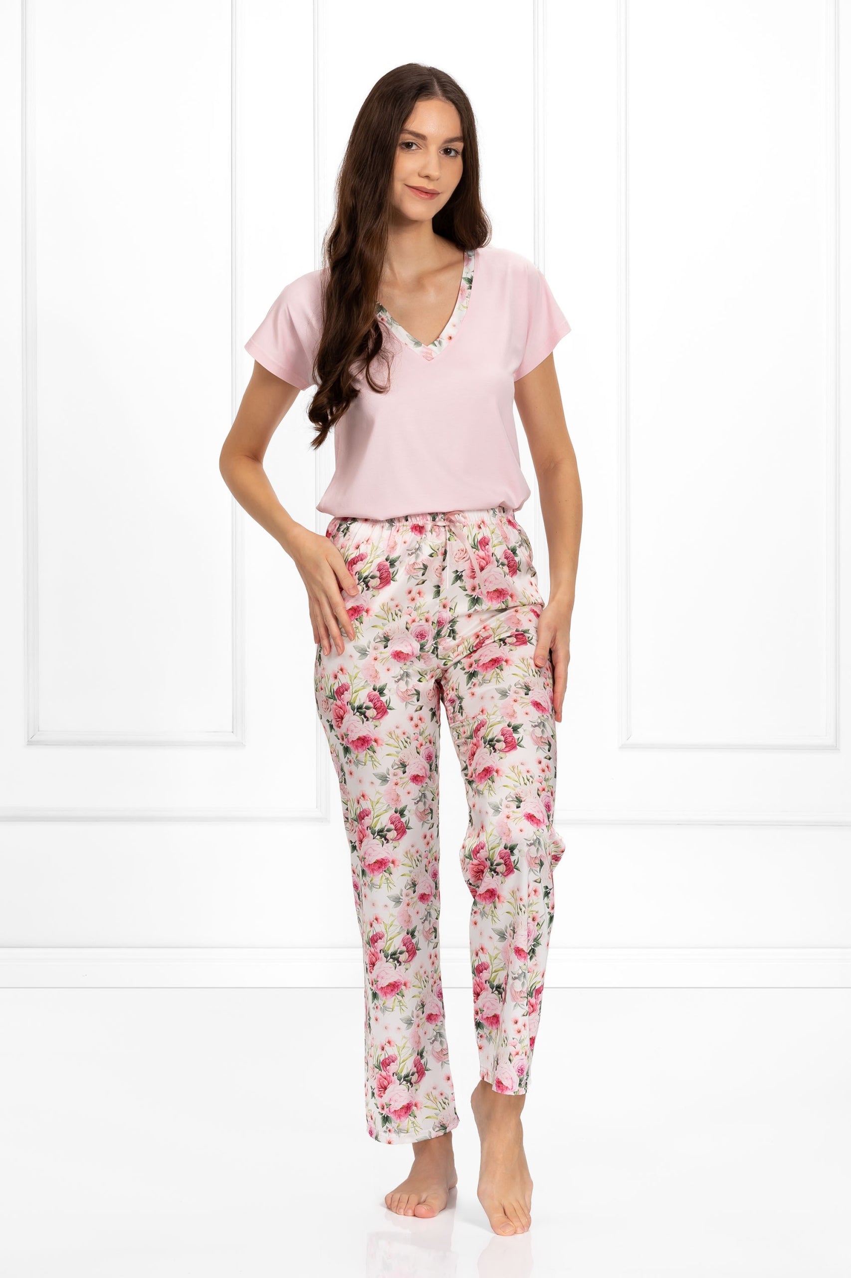 Pyjama für Damen Momenti Per Me Ines 60251, rosa 