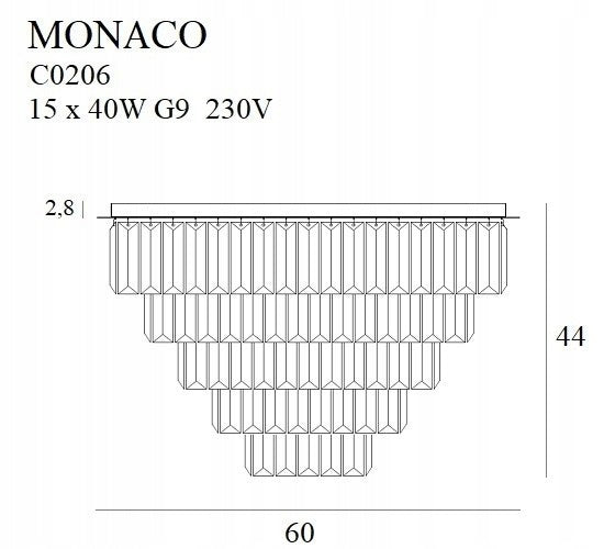 MONACOC15 C0206, lubinis šviestuvas