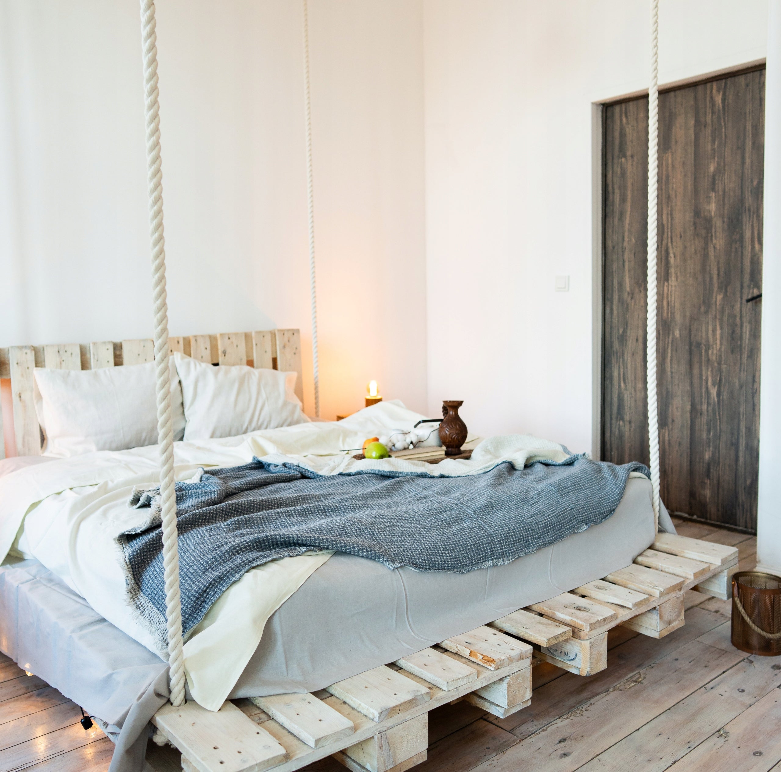 PLAID/BEDSPREAD/BLANKET Feliczita 105 x175 cm, linen 84% / cotton 16% Packaging status original
