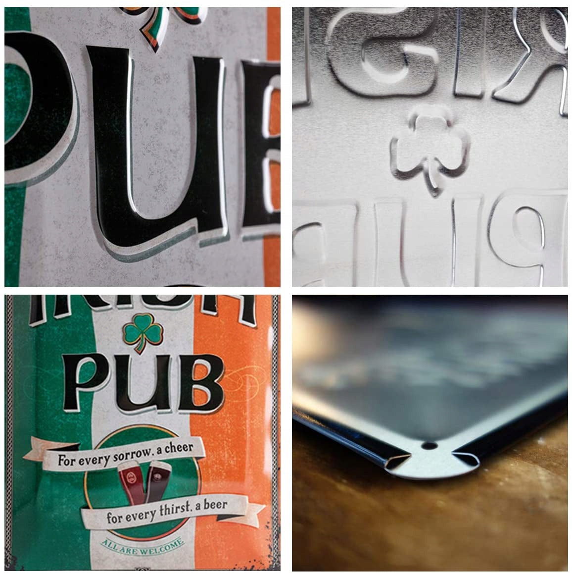 Metallplatte 30x40 cm / Irish Pub 