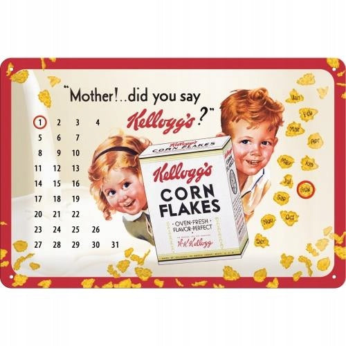 Retro-Kalender 20 x 30 cm, Kellogg's 