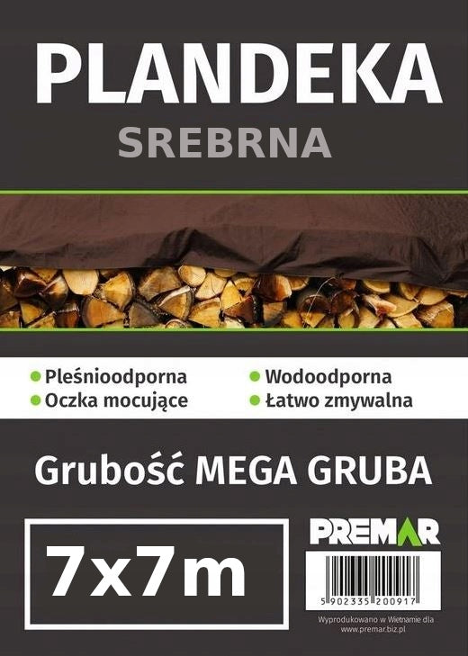 Markise Premar 120 g/m2 7x7m, grau 