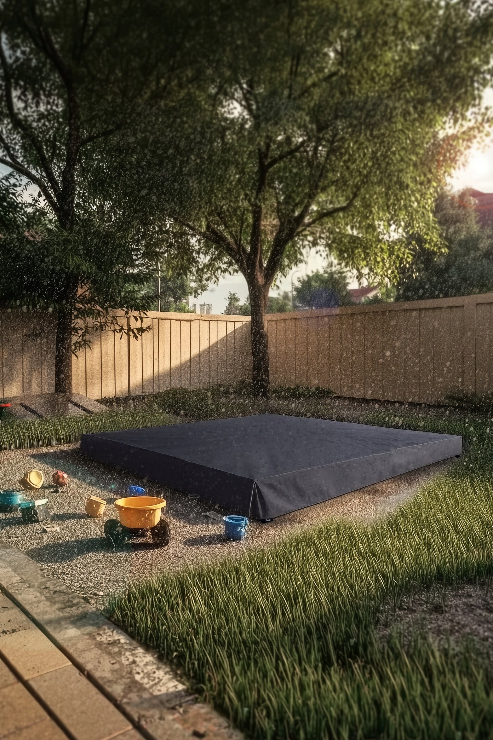 PLANDEKE COVER FOR SANDBOX 1,2x1,2m GREY WATERPROOF STRONG Kind other