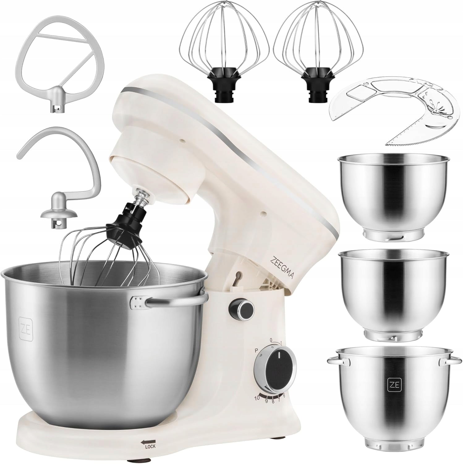 PLANETARY FOOD PROCESSOR 1500W 3 BOWLS 4L 4,5L 5,2L 10 GEARS WHISK Brand no brand