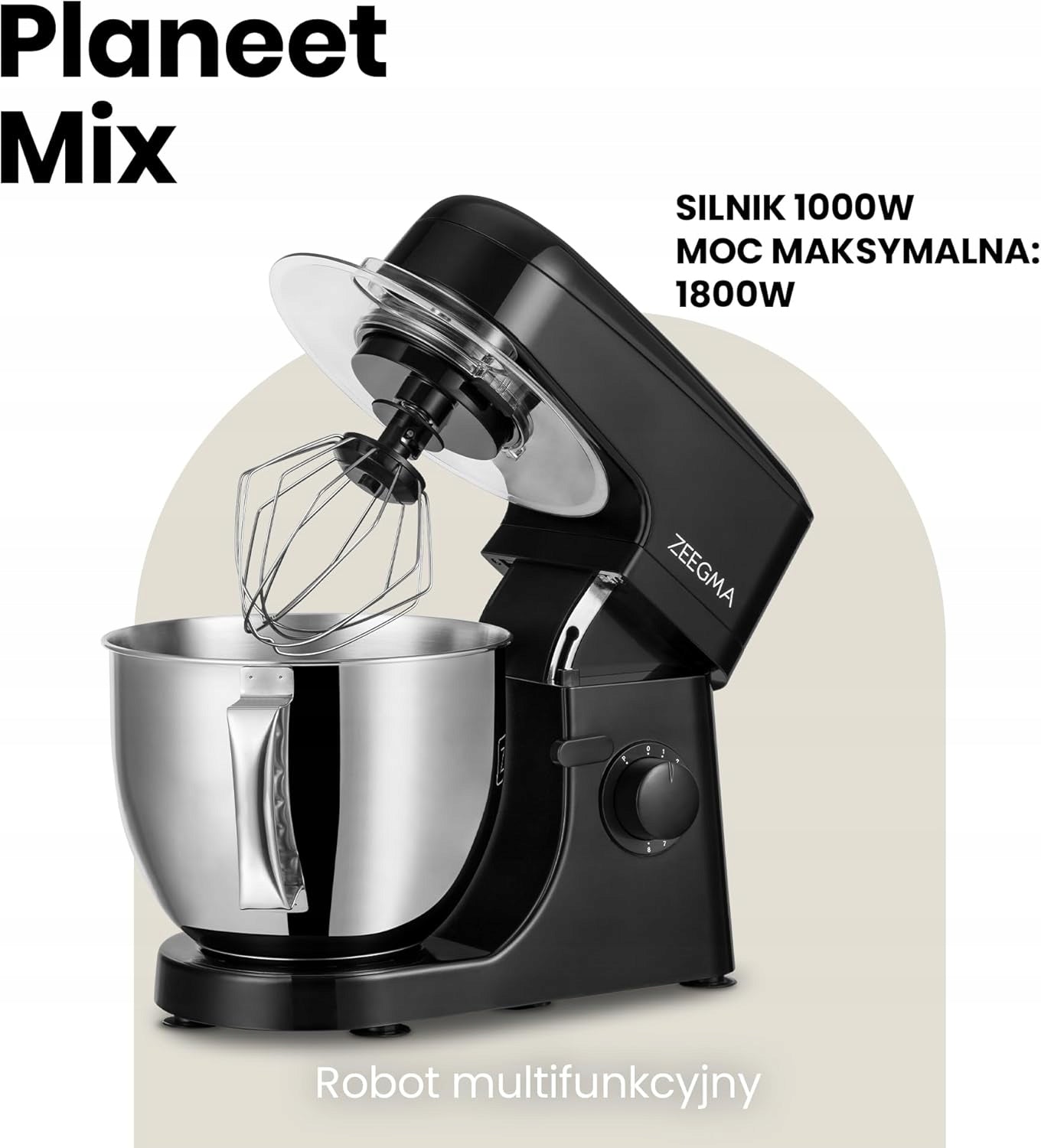 PLANETARY FOOD PROCESSOR 1800W BOWL 5L 8 GEARS TOUCH PANEL Power rating 1800 W