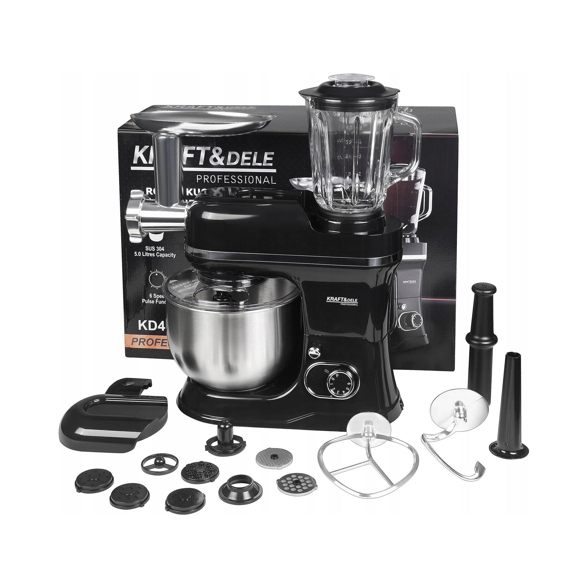 PLANETARY FOOD PROCESSOR 6 FUNCTIONS 6 SPEEDS + P MODE 3000W 5L KD4147 Packaging status original
