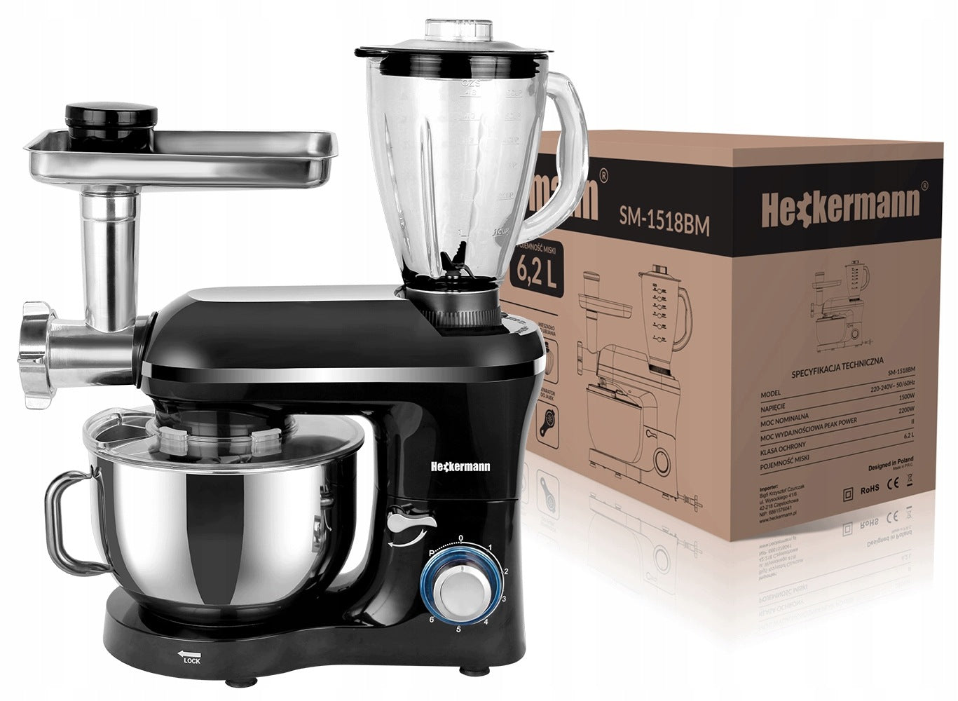 PLANETARY FOOD PROCESSOR FOR MEAT GRINDING PREMIUM MULTIFUNCTION MIXER