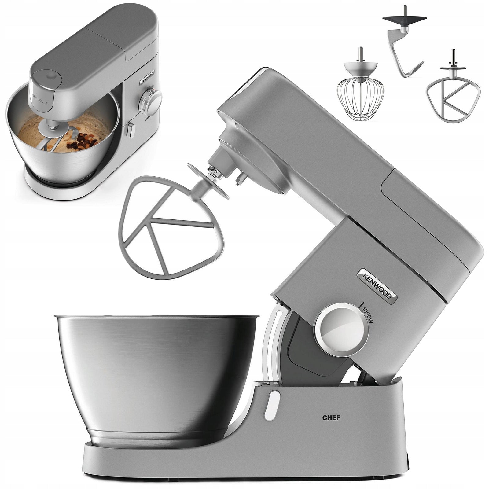 PLANETARY FOOD PROCESSOR KENWOOD KVC3110S CHEF 1000W 4.6L SILVER