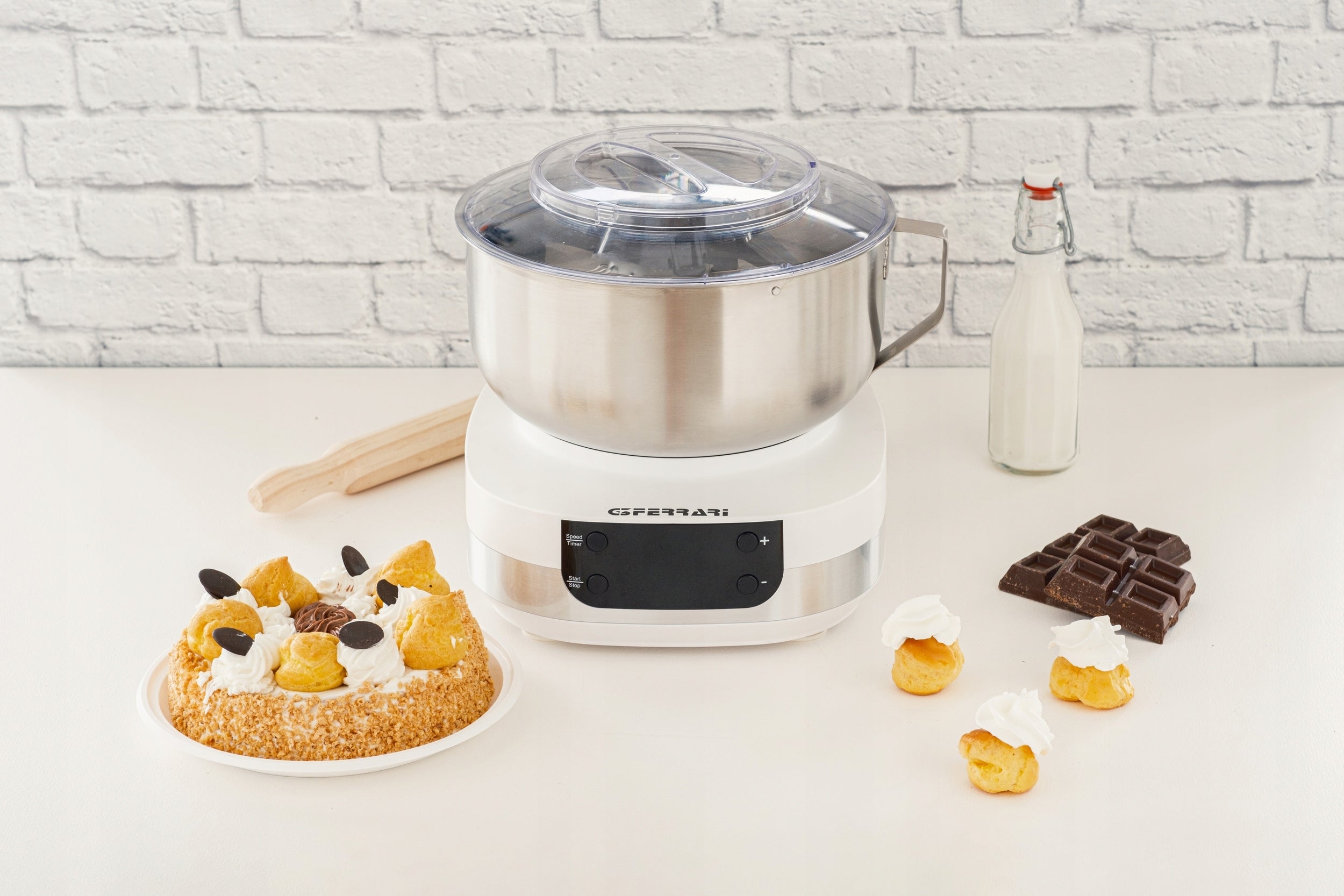 PLANETARY FOOD PROCESSOR MIXER G3FERRARI steel bowl with handle 5L 1500W Brand G3Ferrari