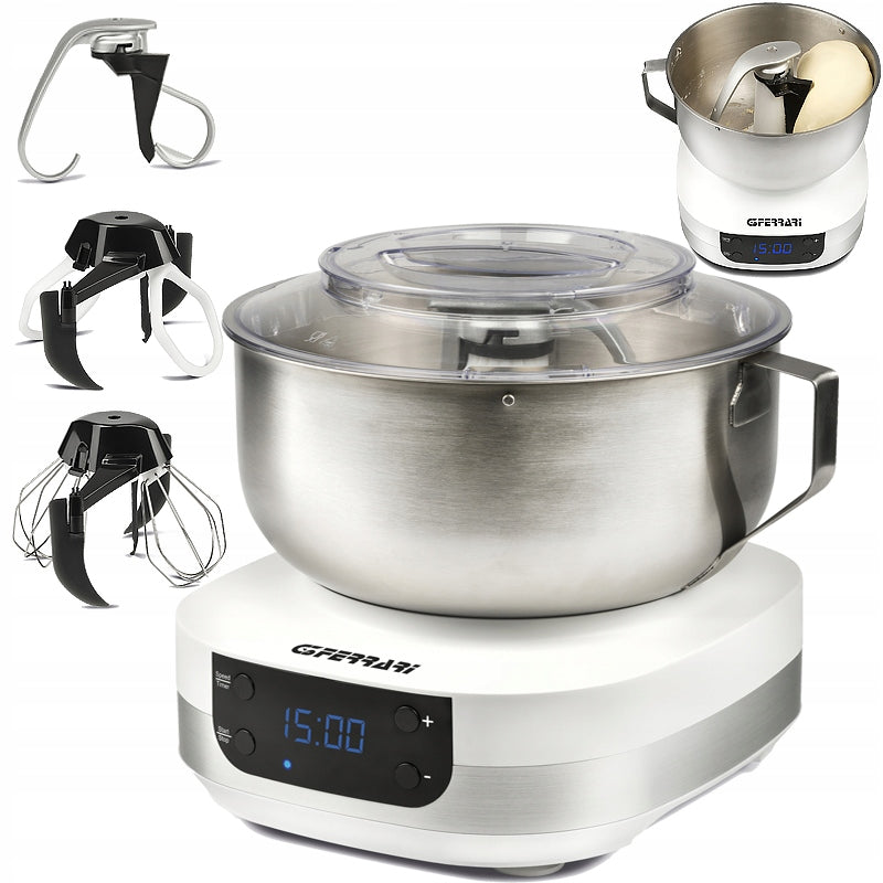 PLANETARY FOOD PROCESSOR MIXER G3FERRARI steel bowl with handle 5L 1500W