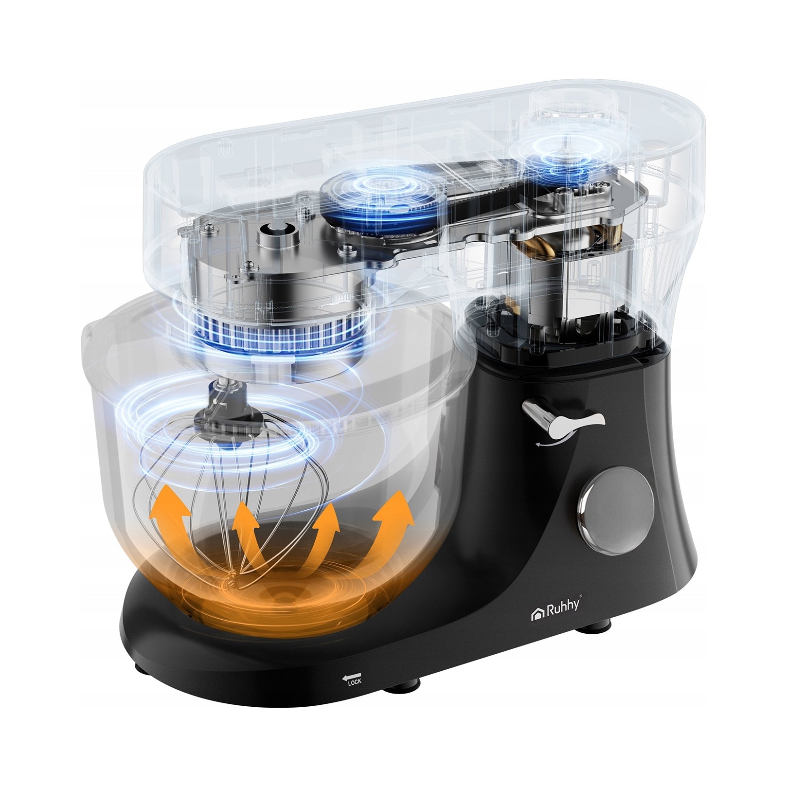 PLANETARY FOOD PROCESSOR RUHHY 5,7L WITH HEATING POWERFUL DOUGH MIXER Packaging status original