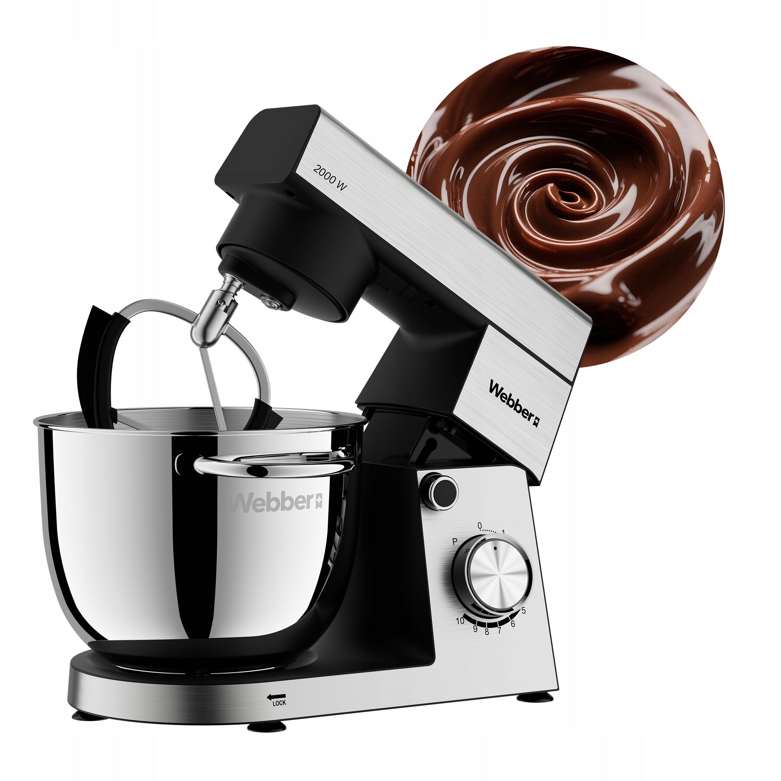 PLANETARY FOOD PROCESSOR WEBBER SM16 MIXER 2000W BOWL 5,2L MULTIFUNCTIONAL Packaging status original