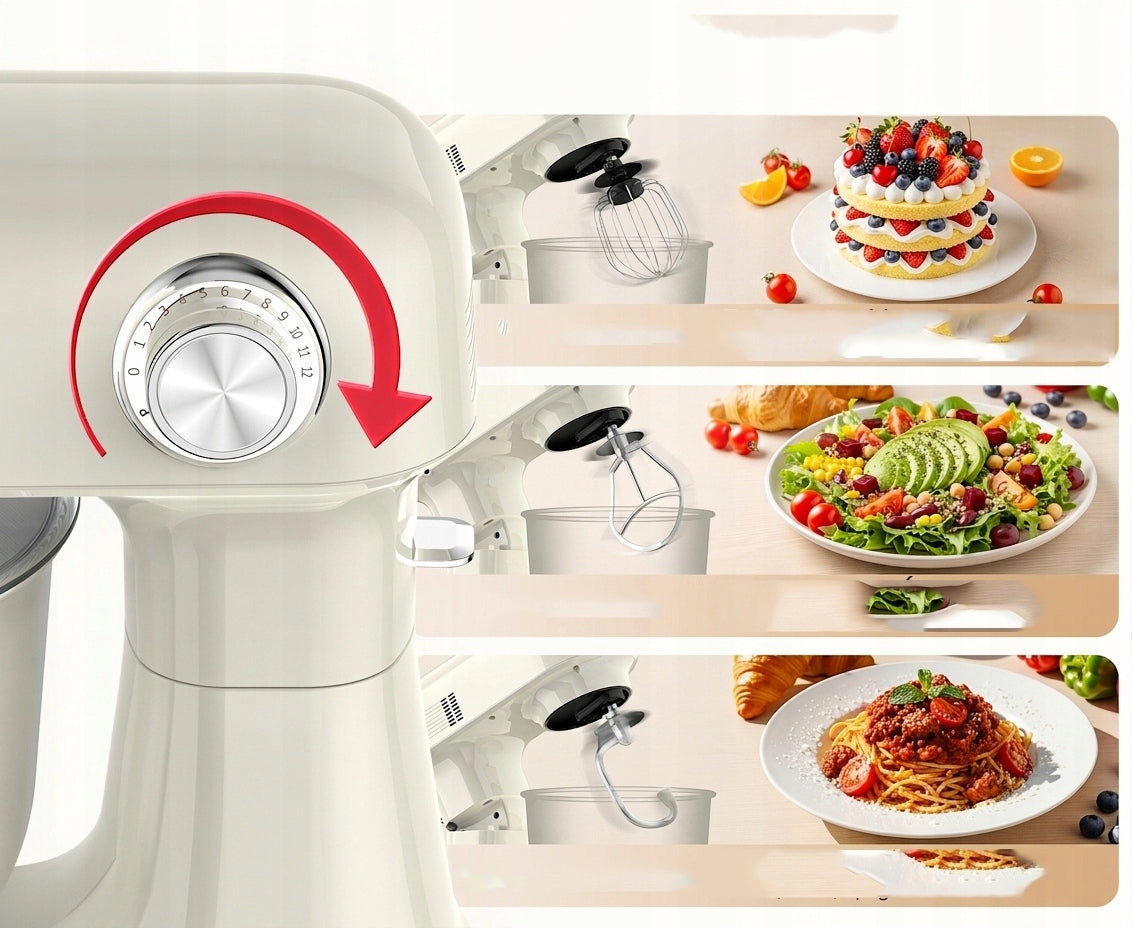 PLANETARY MIXER 1500W 5L FOOD PROCESSOR LED Dominant color white