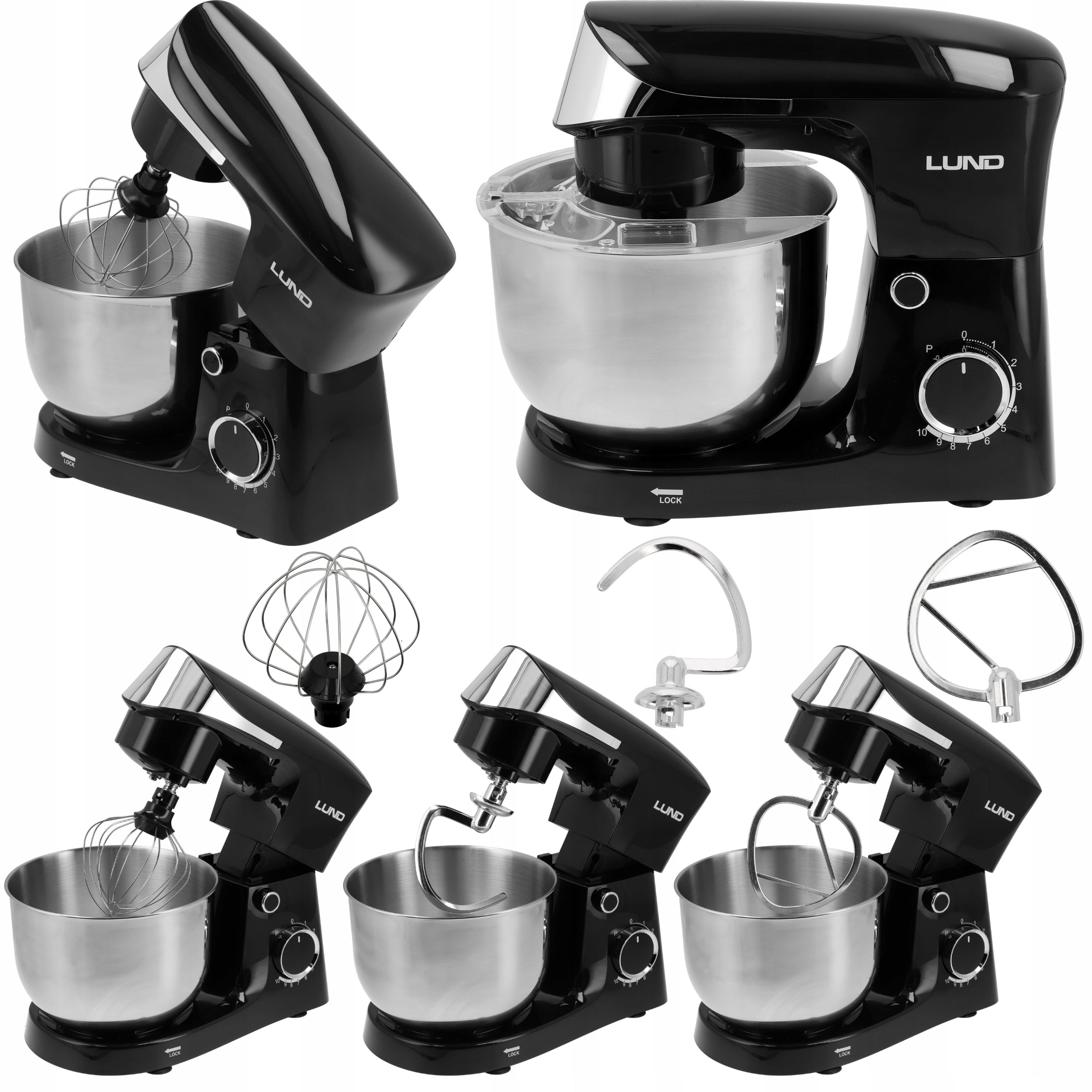 PLANETARY MIXER 4L LUND POWER MAX. 2500W KNEADING MIXING WHIPPING