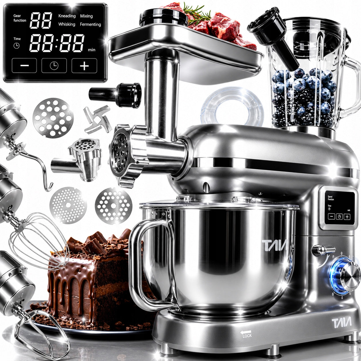 PLANETARY ROBOT 2000W LARGE BOWL 5,5L MULTIFUNCTIONAL LED DISPLAY 10in1