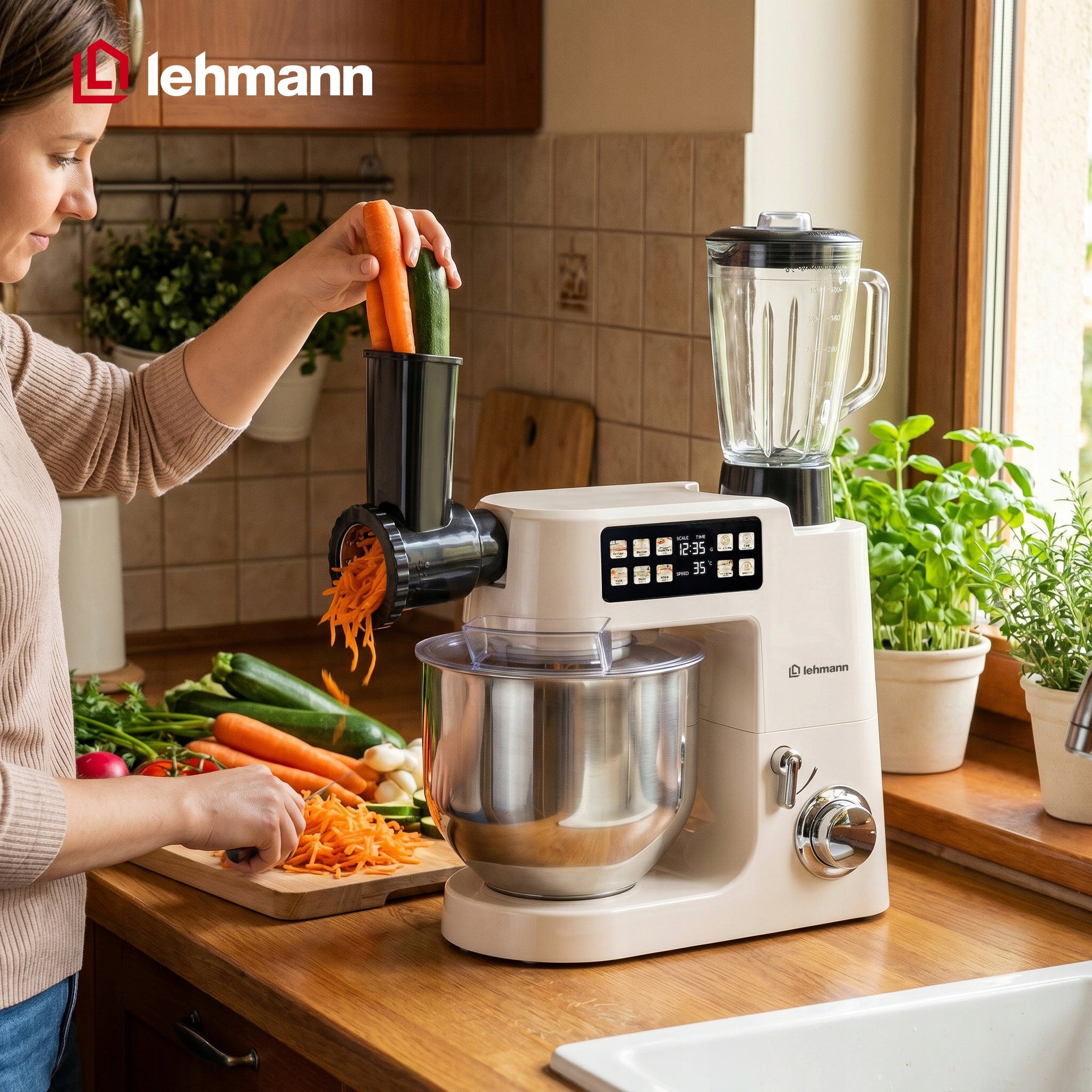 PLANETARY ROBOT KITCHEN HEATED BOWL 8L LED MEAT GRINDER 4000 2100W Packaging status original