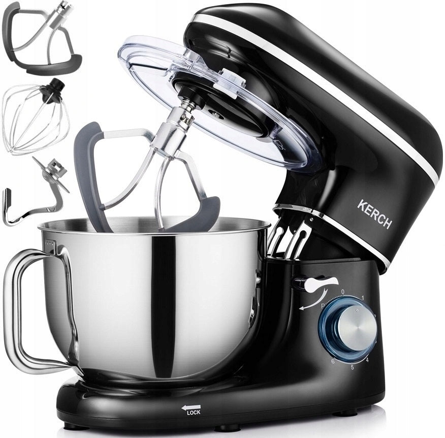 PLANETARY ROBOT KITCHEN MIXER WITH BOWL KERCH MYCHEF 4000W BLACK 6,2L