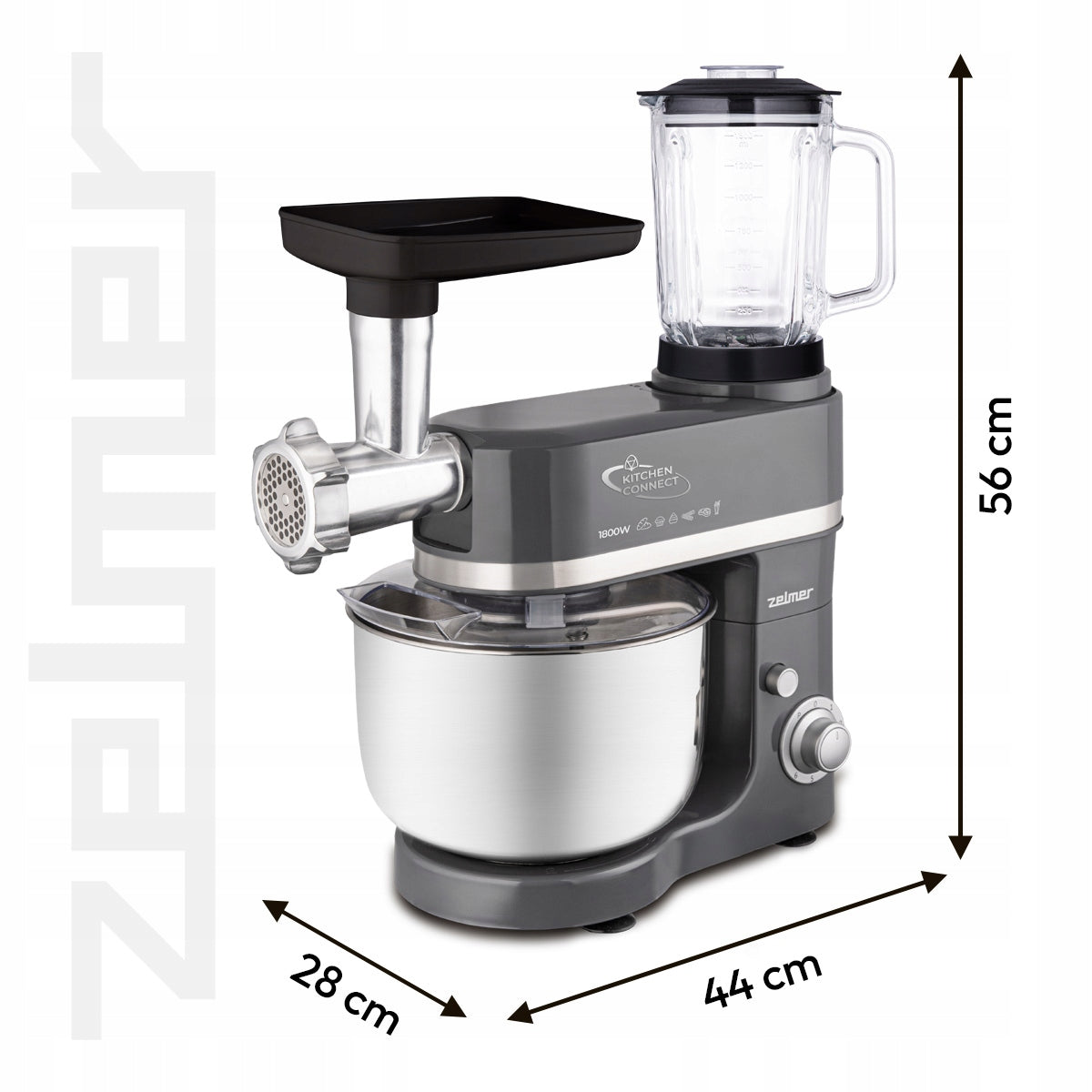 PLANETARY ROBOT ZELMER 4IN1 BLENDER MEAT GRINDER SHREDDER 1800W Packaging status original