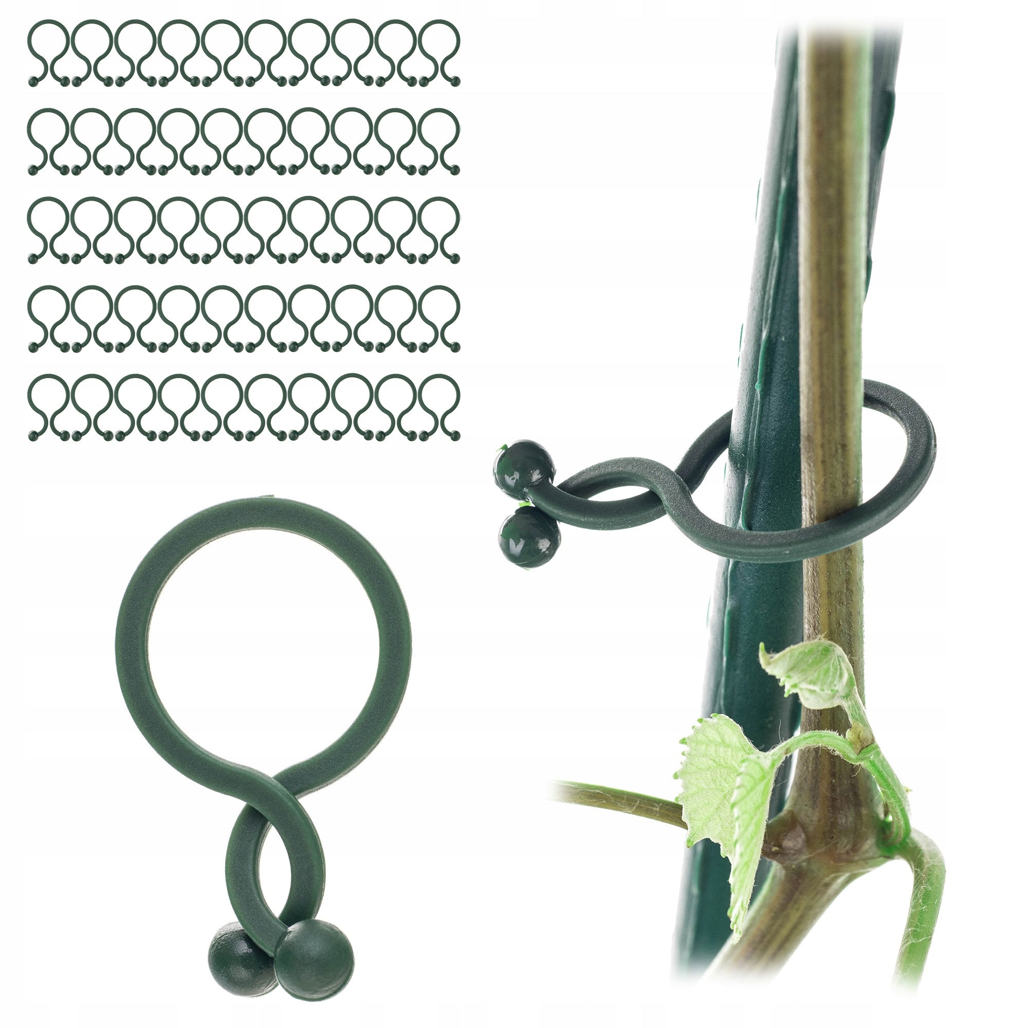 PLANT CLIPS 13mm TOMATO CLIPS FASTENING 50pcs BEANS Product width 1.6 cm