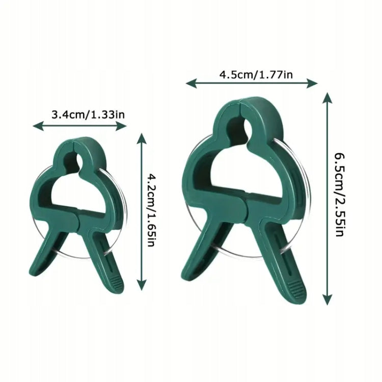 PLANT CLIPS stem clasp holders - 20PCS green TWO SIZES Color green