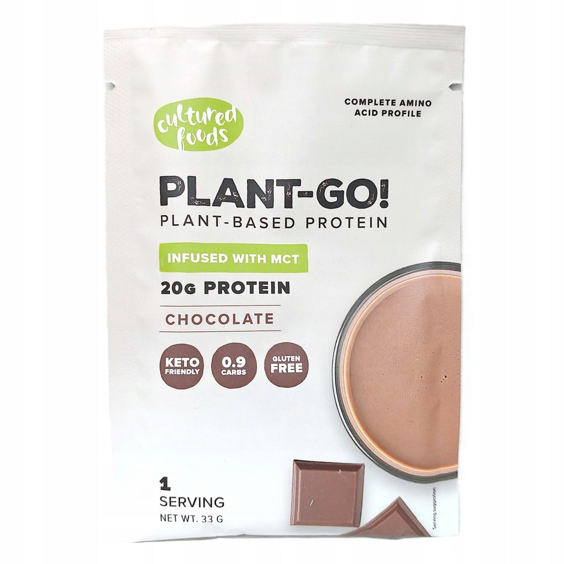 PLANT-GO! Chocolate Flavoured Vegetable Protein with MCT 33 g
