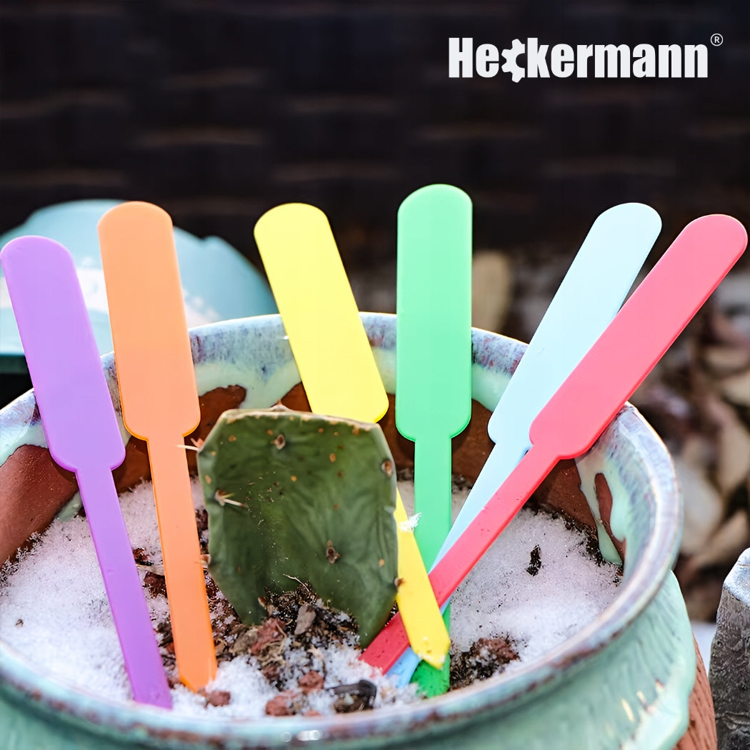 PLANT LABELS 12cm GARDEN PLATES COLORFUL SET 100pcs 1,5x12cm Brand Heckermann