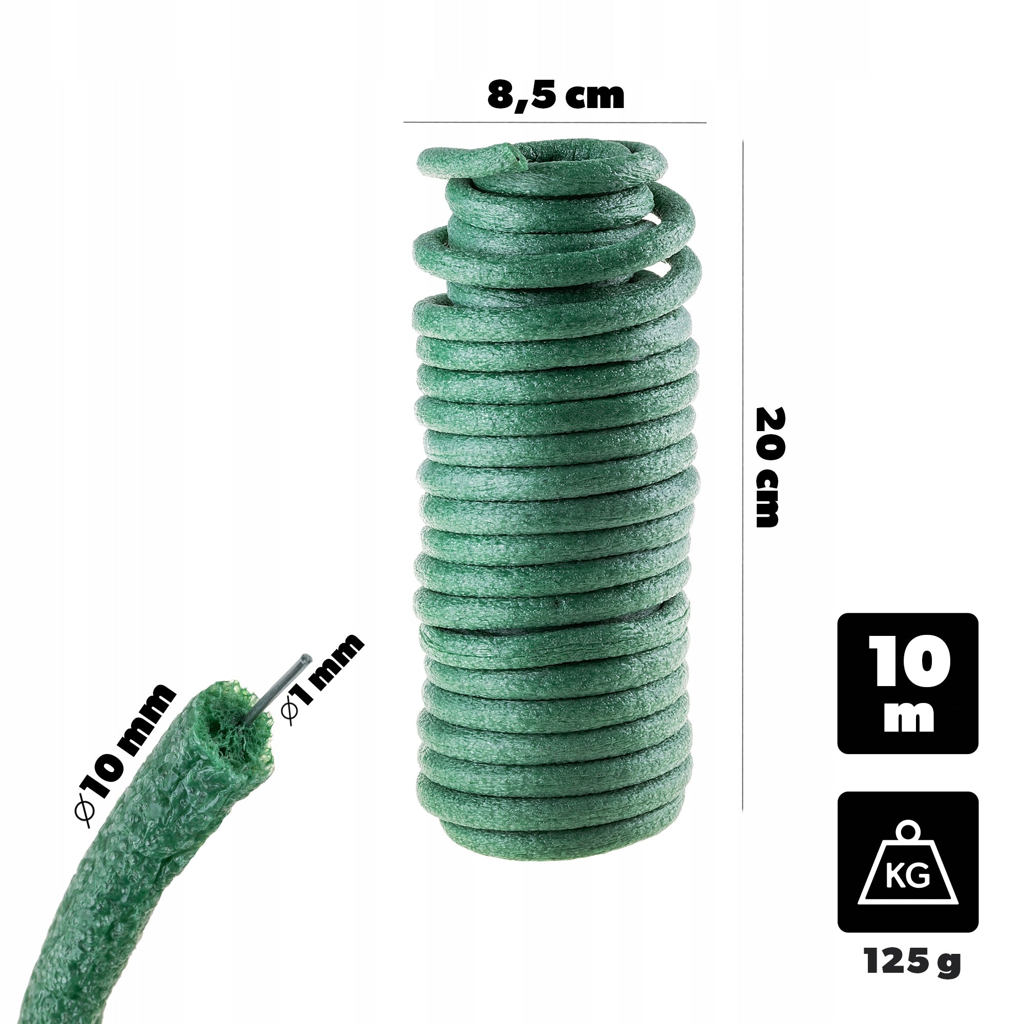 PLANT LIGATION WIRE 10m GARDEN COATED STRONG GREEN COVERS Manufacturer code K16148