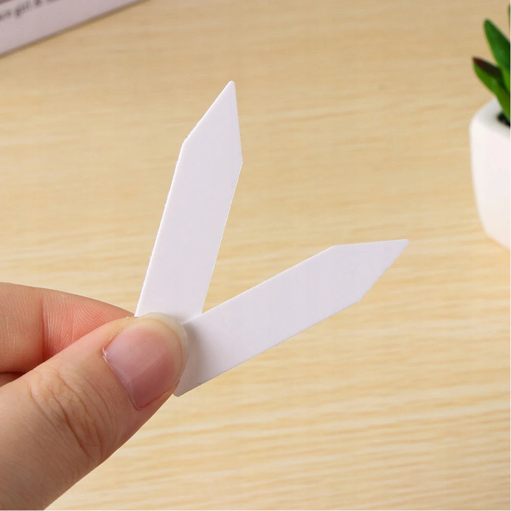 PLANT MARKERS PLASTIC PVC PLUG-IN PLATES LABELS 100 pcs Color white