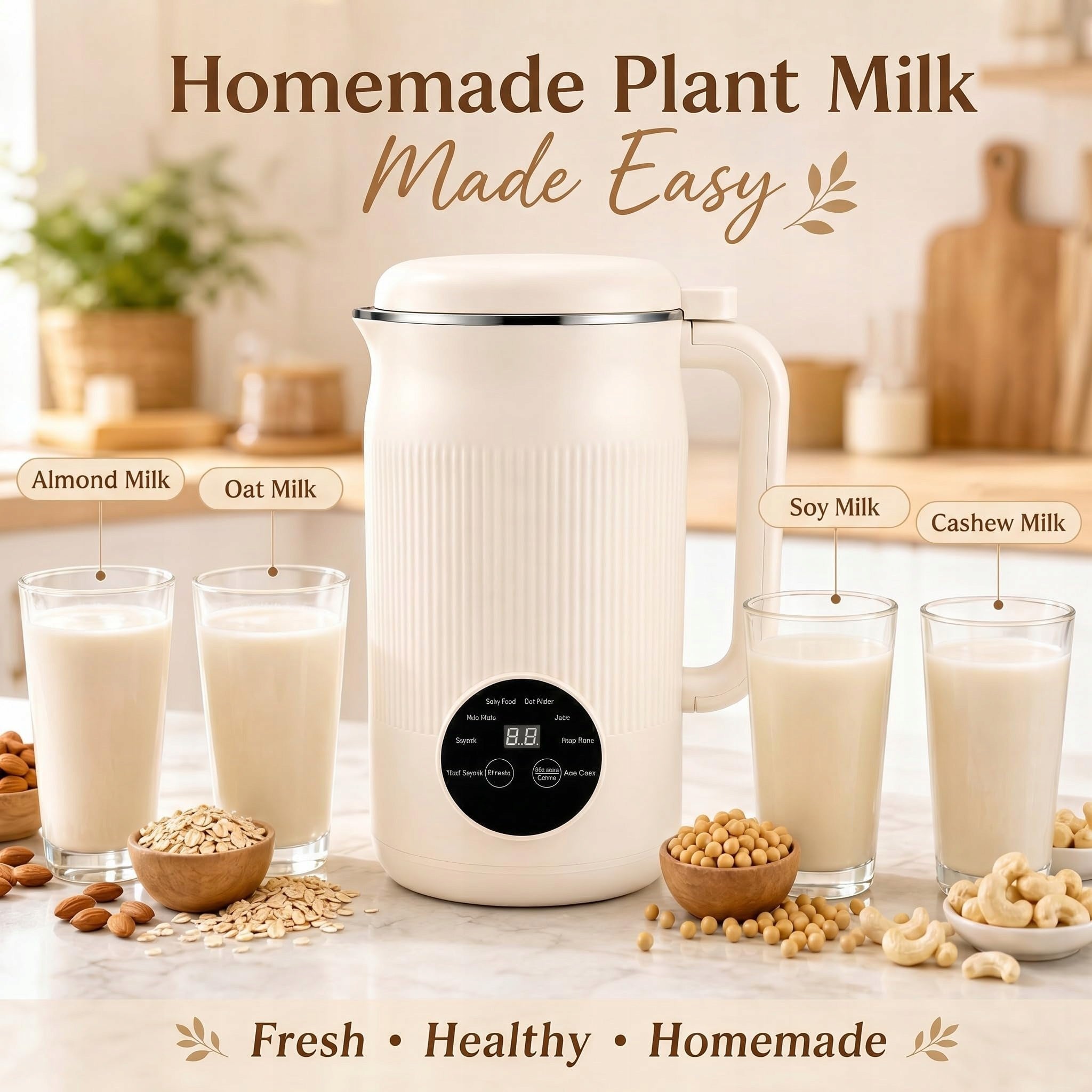 PLANT MILK MACHINE 196W 1200ML AUTOMATIC FOR SOY NUTS Manufacturer code 6KT0024EU00