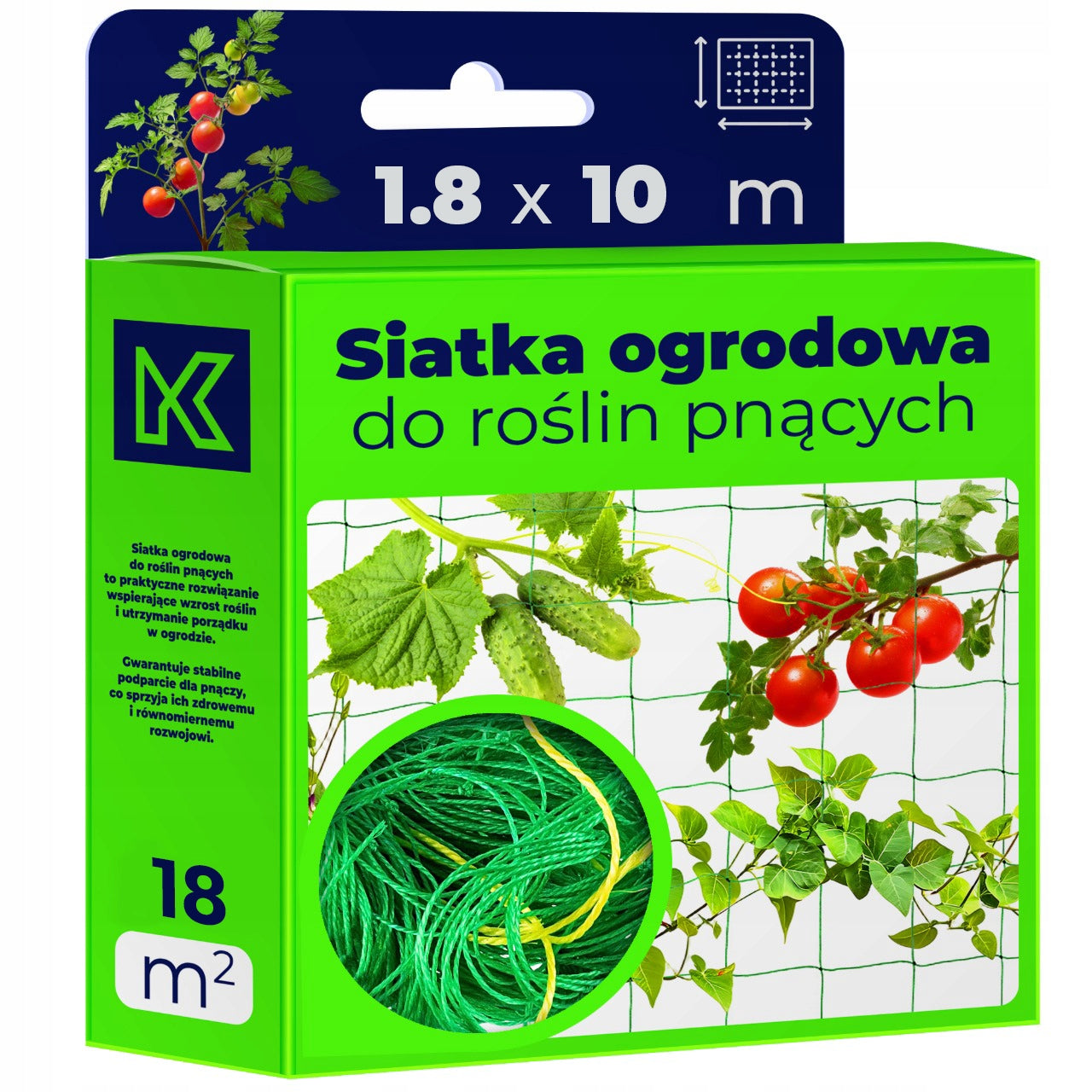 PLANT NET VEGETABLE TOMATOES CUCUMBERS GARDEN SUPPORT 1,8x10m