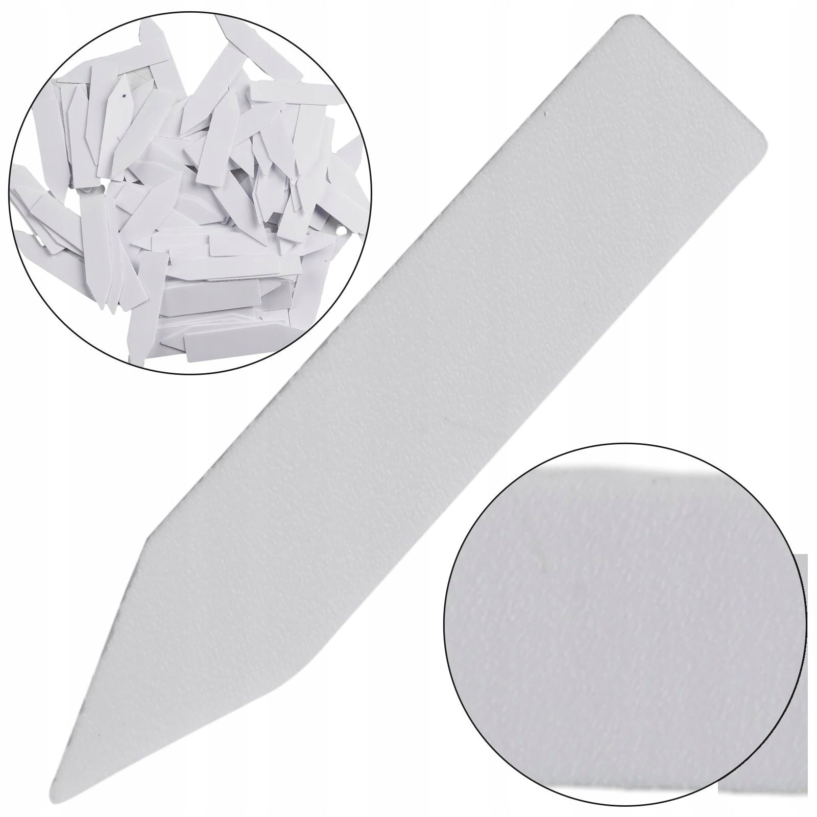 PLANT PLATES MARKERS GARDENING LABELS PLASTIC WHITE Product height 10 cm