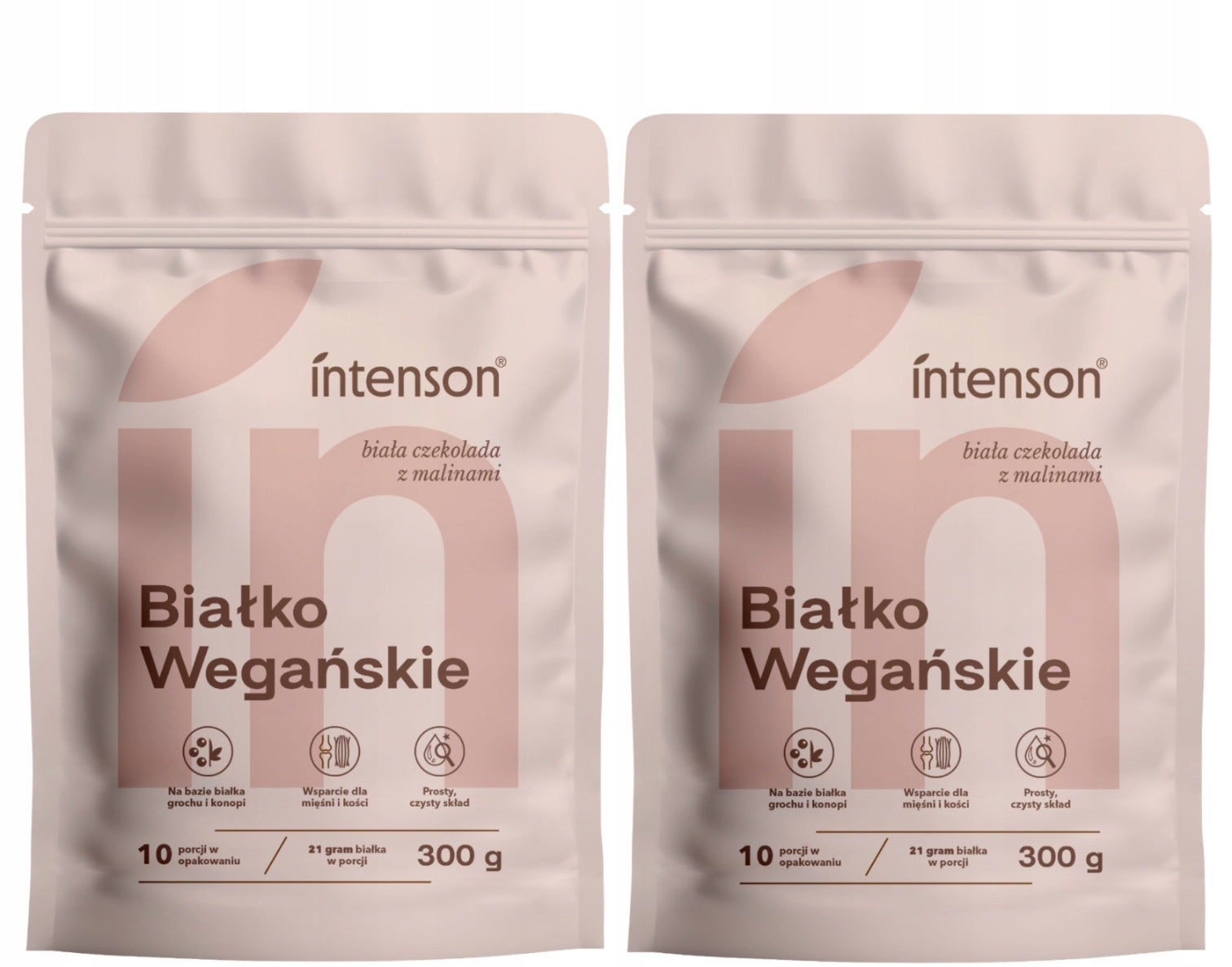 PLANT PROTEIN White chocolate with raspberries Intenson 2x300g VEGAN