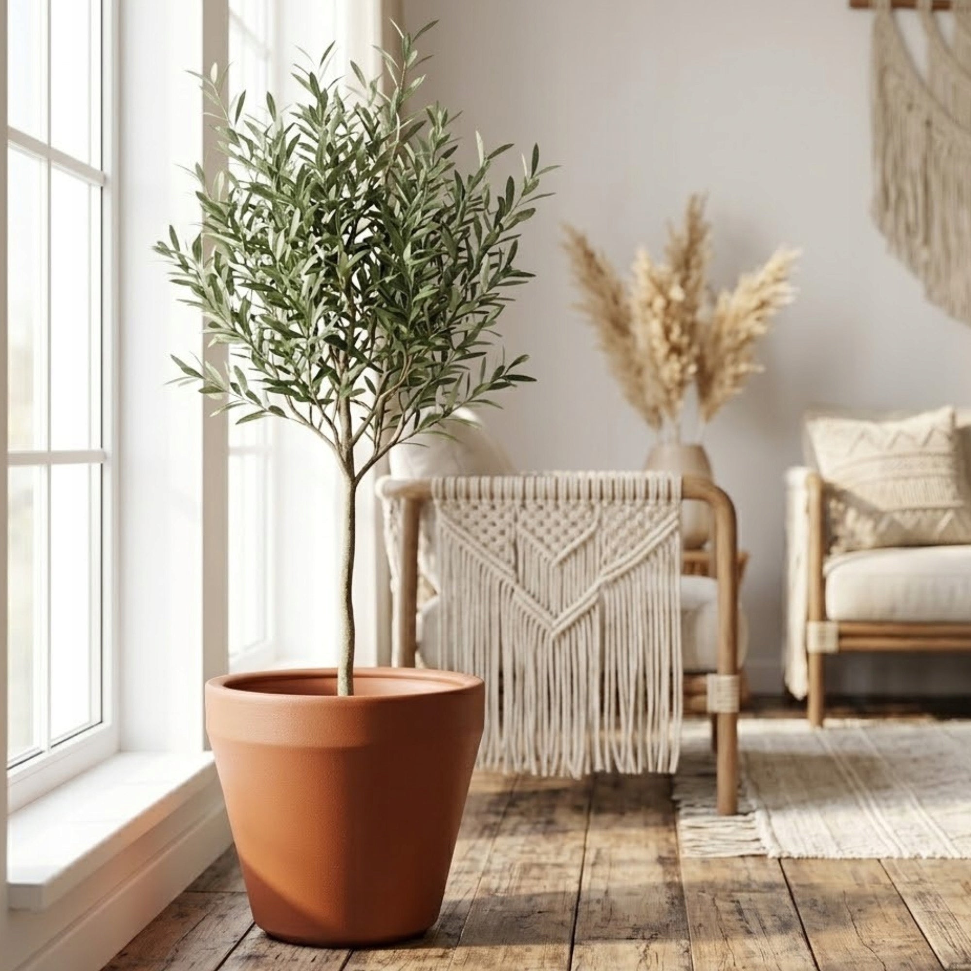PLANTER 40 CM LARGE GARDEN PLASTIC POT FOR BALCONY TERRACE BRICK Brand Kaj