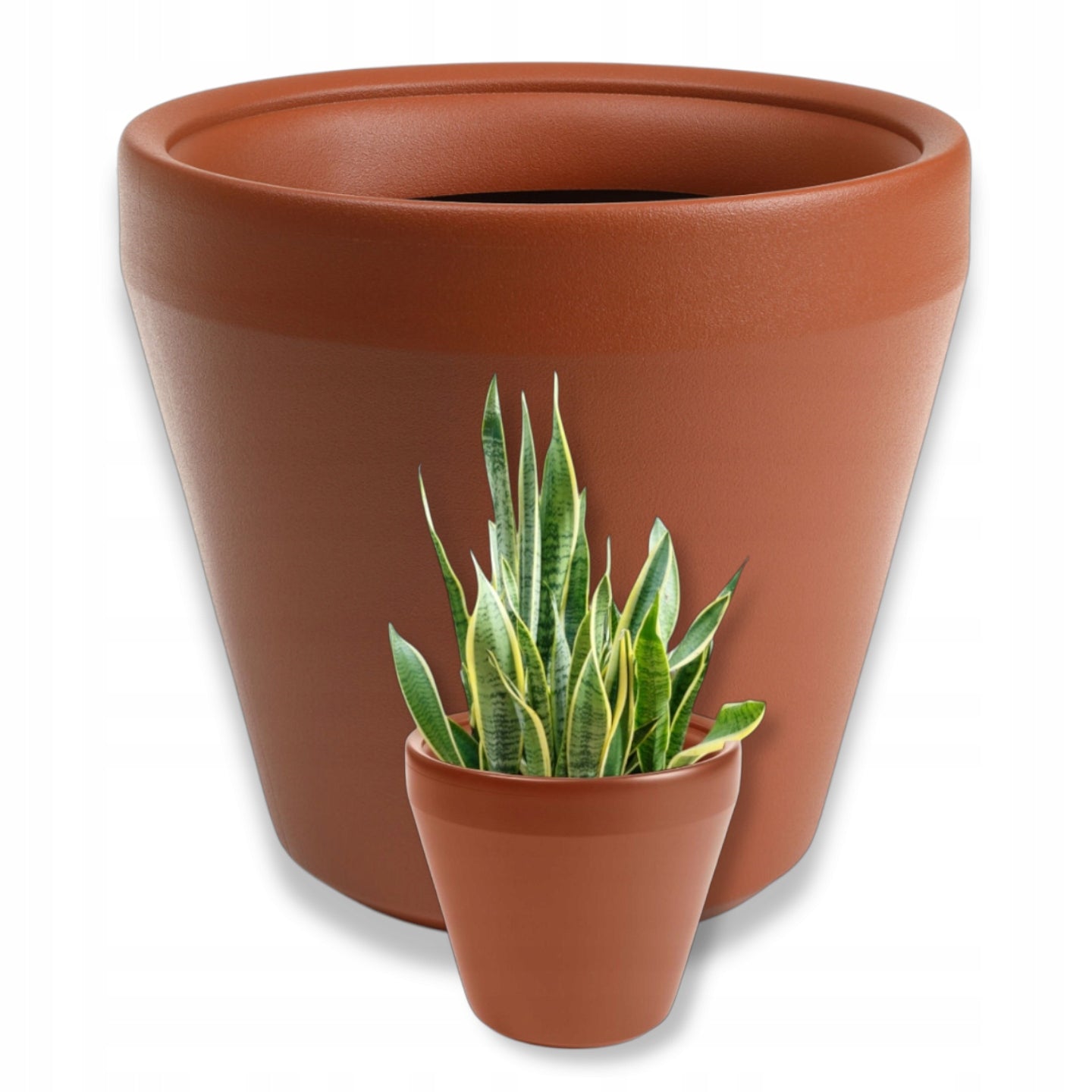 PLANTER 40 CM LARGE GARDEN PLASTIC POT FOR BALCONY TERRACE BRICK