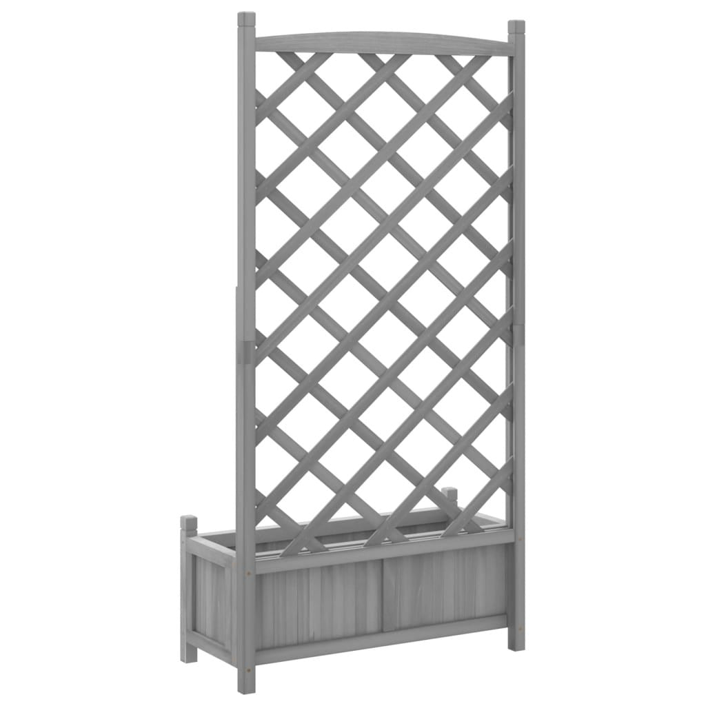 PLANTER GARDEN POT FLOWERBED CHEST WITH PERGOLA GRILLE Length 75.1 cm