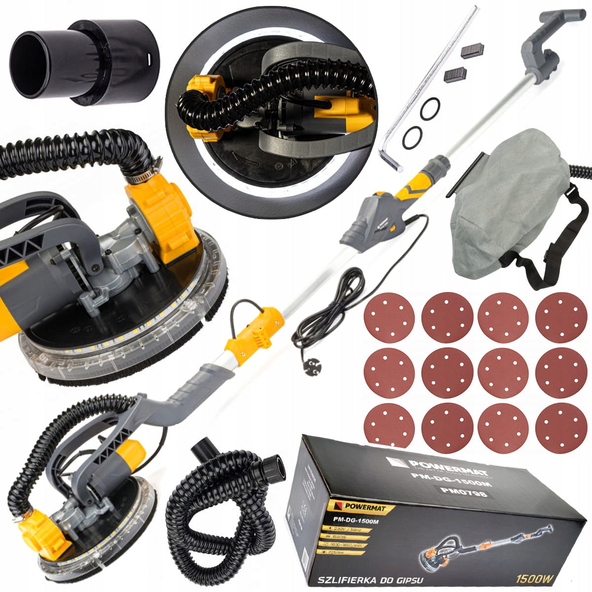 PLASTER GYPSUM GRINDER 1500W GIRAFFE LED