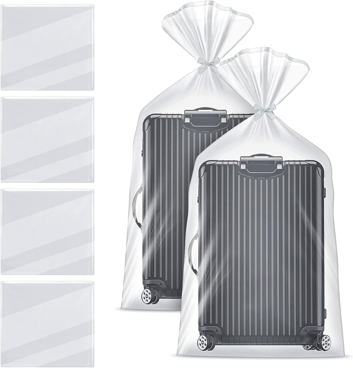 PLASTIC BAGS 100X150CM SET OF 4 WATERPROOF THICK PE