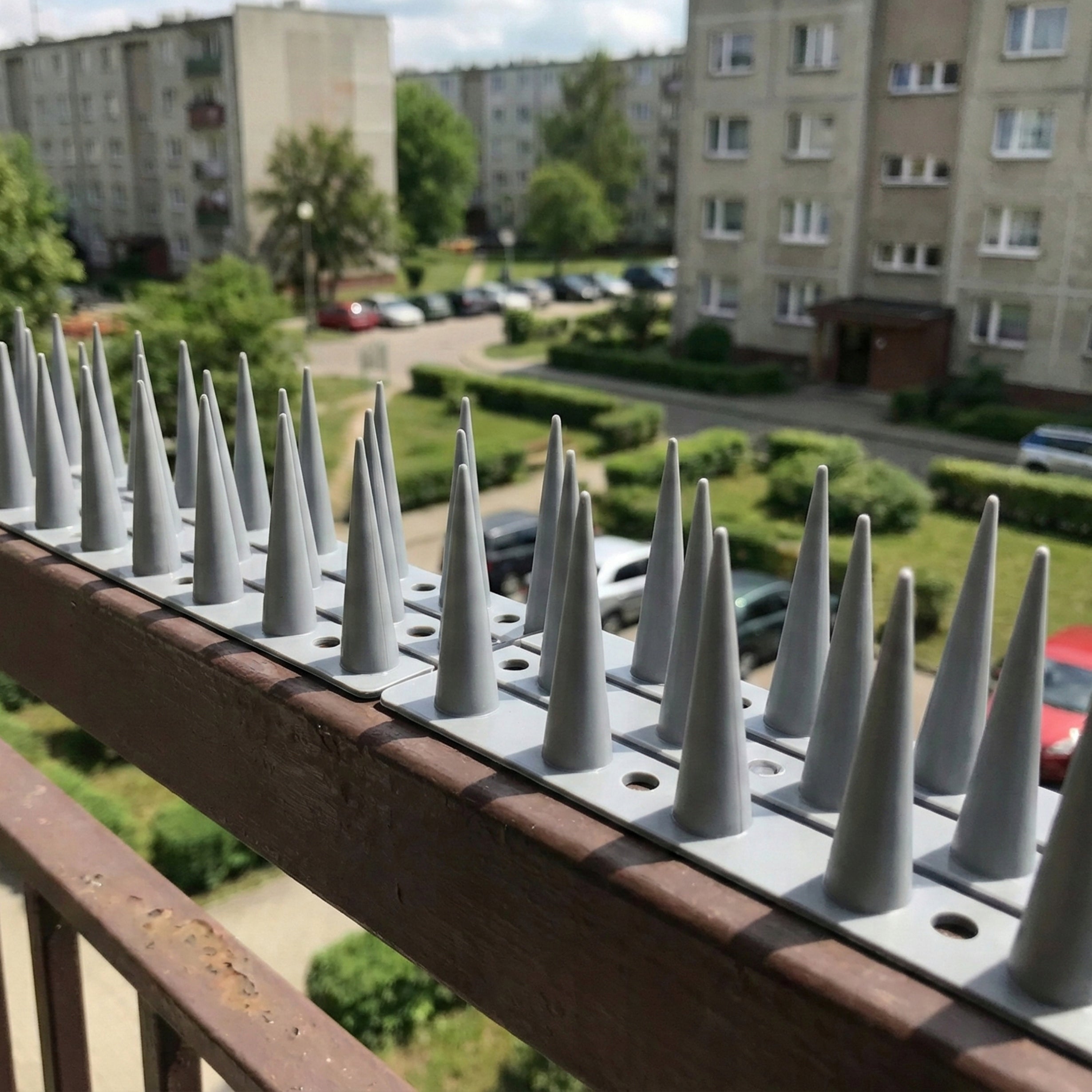 PLASTIC BIRD SPIKES x10 ANTI-BIRD STRIP GREY ANTHRACITE Strong Brand Shark Tools