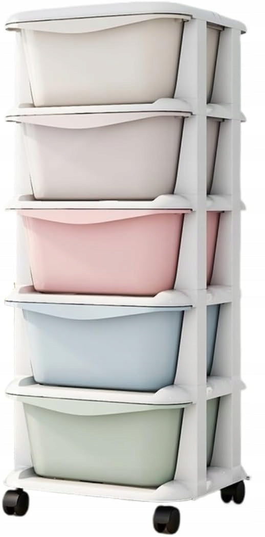 PLASTIC CONTAINER BOOKCASE TOY BASKET DRAWER CABINET 5 SHELVES CHILDREN Manufacturer code REGAŁ DZIECIĘCY ŁAZIENKOWY BIUROWY