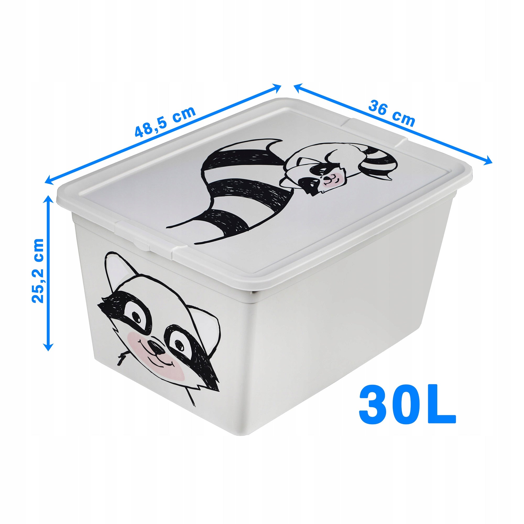 PLASTIC CONTAINER FOR TOYS 30 L CHEST WITH LID FOR CHILD'S ROOM Packaging status original